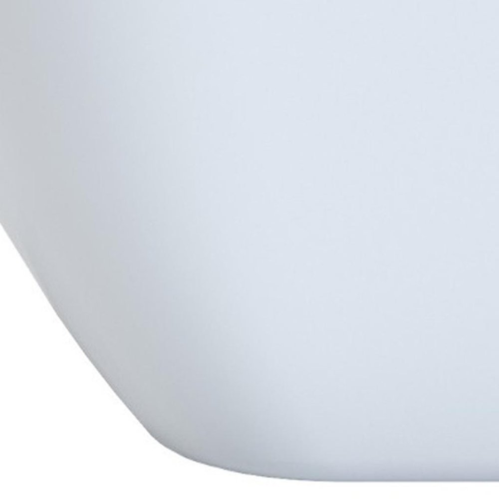 Close-up of 63" White Acrylic Oval Bath Tub showing white detail.