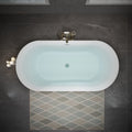 55" White Acrylic Oval Bath Tub.