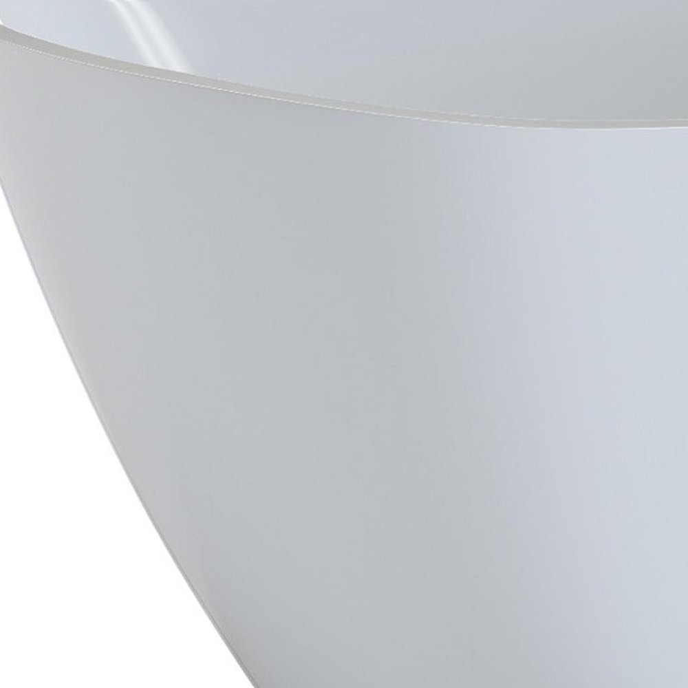 59" White Acrylic Oval Bath Tub