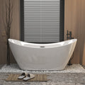 59" White Acrylic Oval Bath Tub.