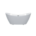 59" White Acrylic Oval Bath Tub