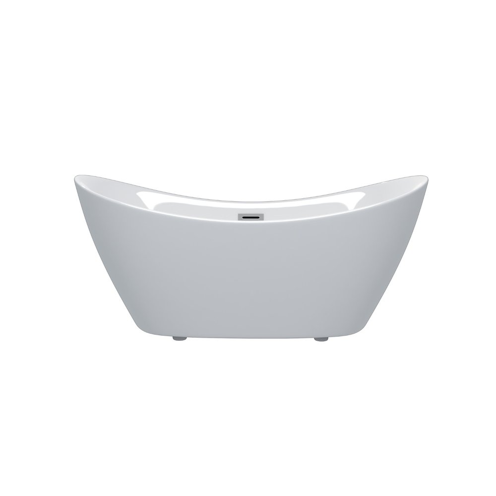 59" White Acrylic Oval Bath Tub