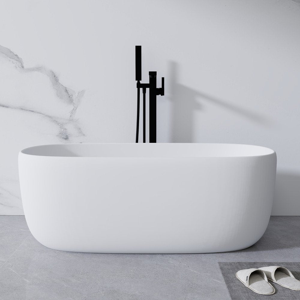 51" White Acrylic Oval Bath Tub