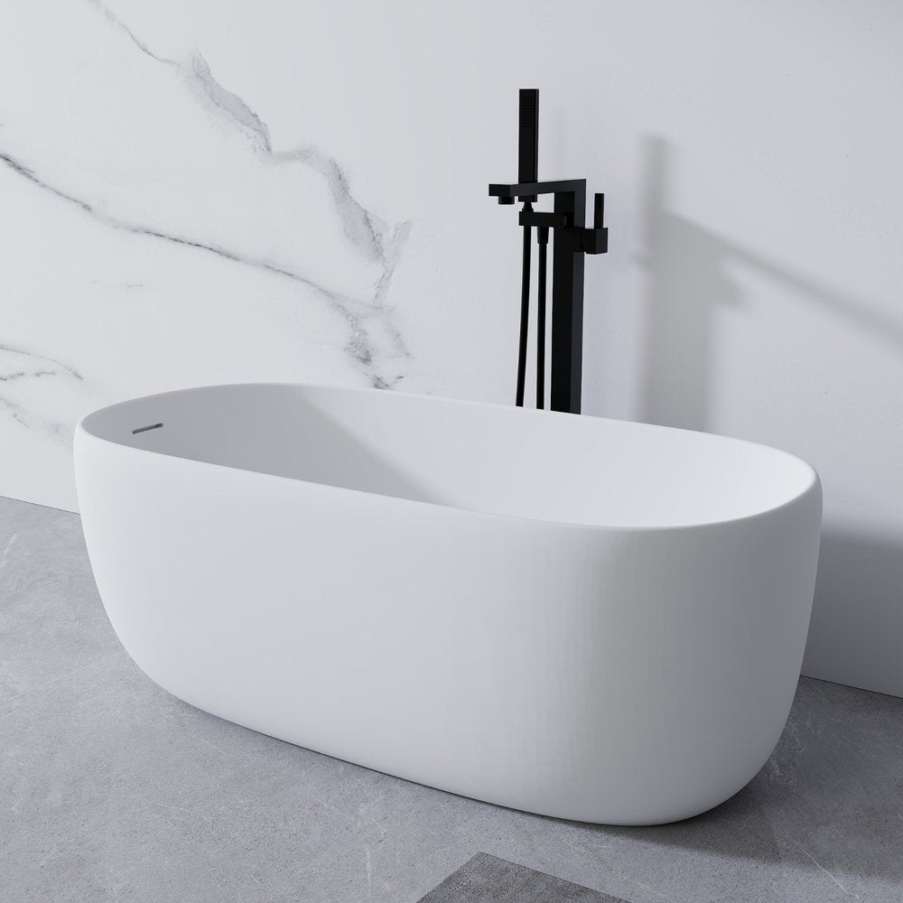 51" White Acrylic Oval Bath Tub