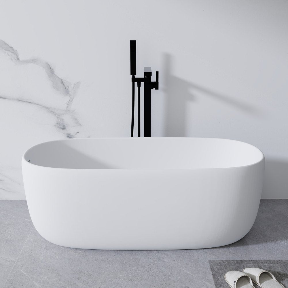 51" White Acrylic Oval Bath Tub