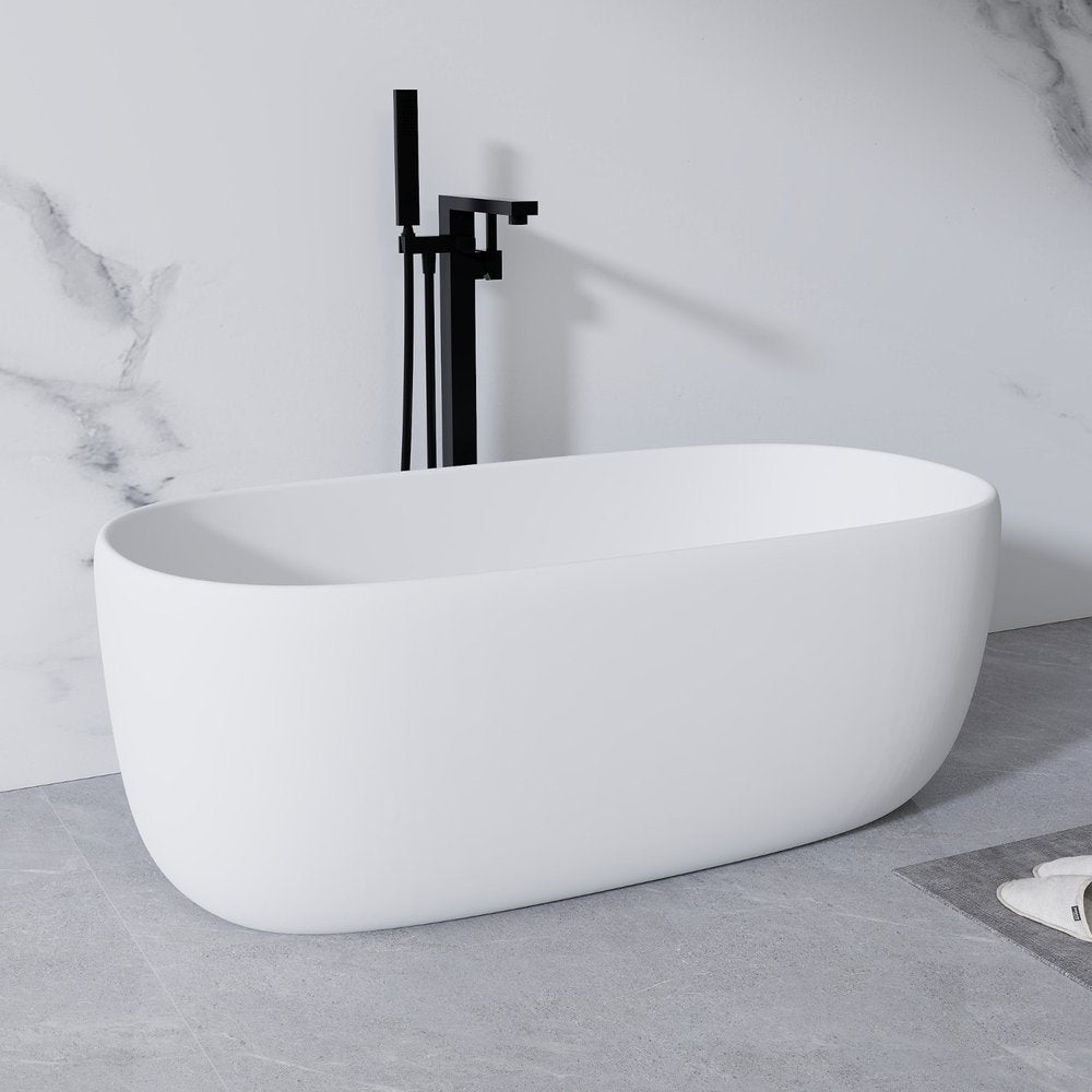 51" White Acrylic Oval Bath Tub
