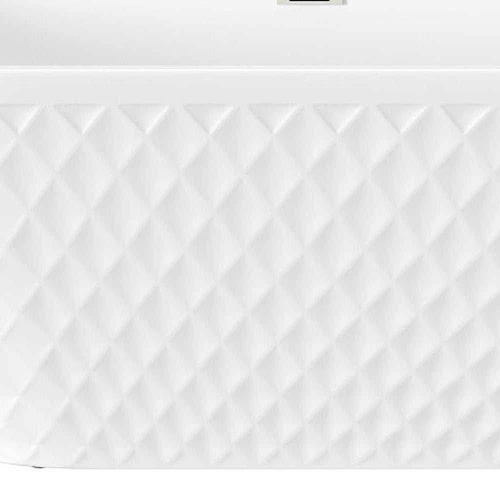 59" White Acrylic Oval Bath Tub - SKU 717444. Bathtub isolated on a plain white background, finished in white.