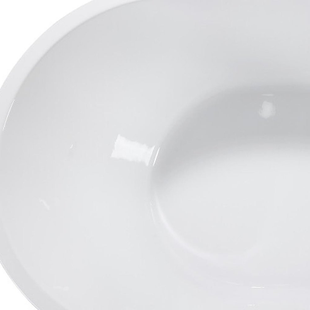 59" White Acrylic Oval Bath Tub