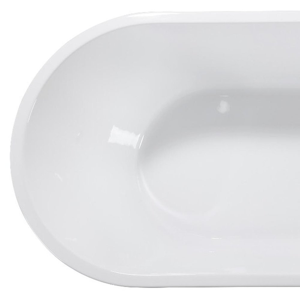 67" White Acrylic Oval Bath Tub