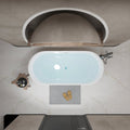 59" White Acrylic Oval Bath Tub.