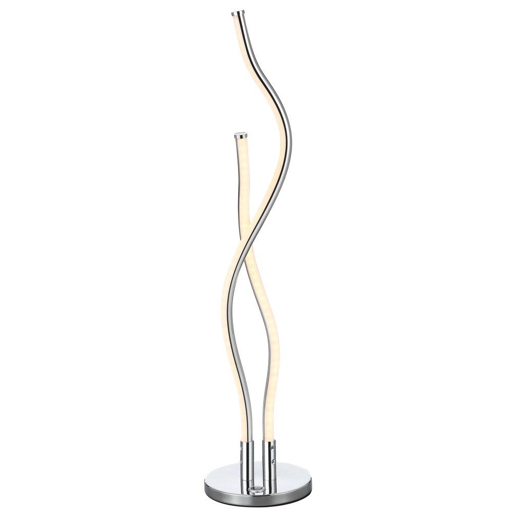 26" Silver Novelty Table Lamp. Table lamp isolated on a plain white background, finished in silver.