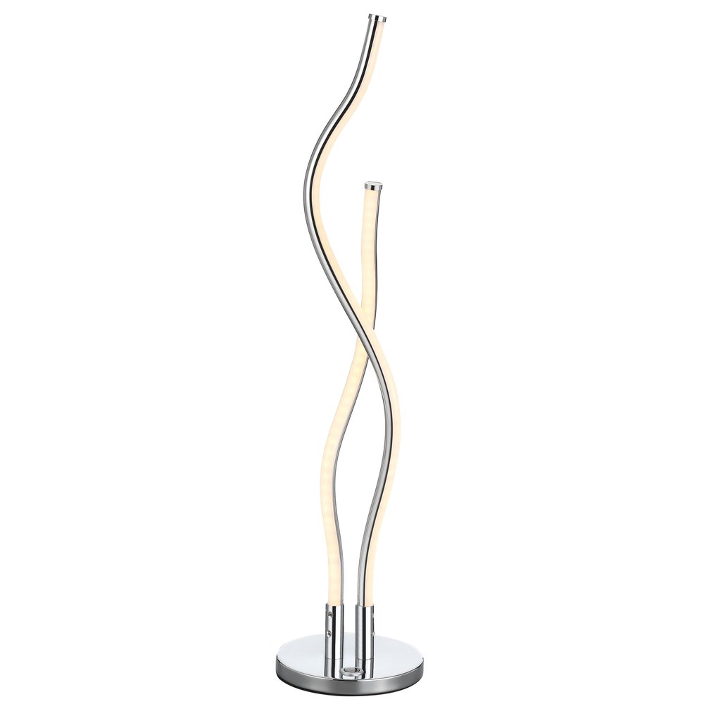 26" Silver Novelty Table Lamp. Table lamp isolated on a plain white background, showing its silver color.