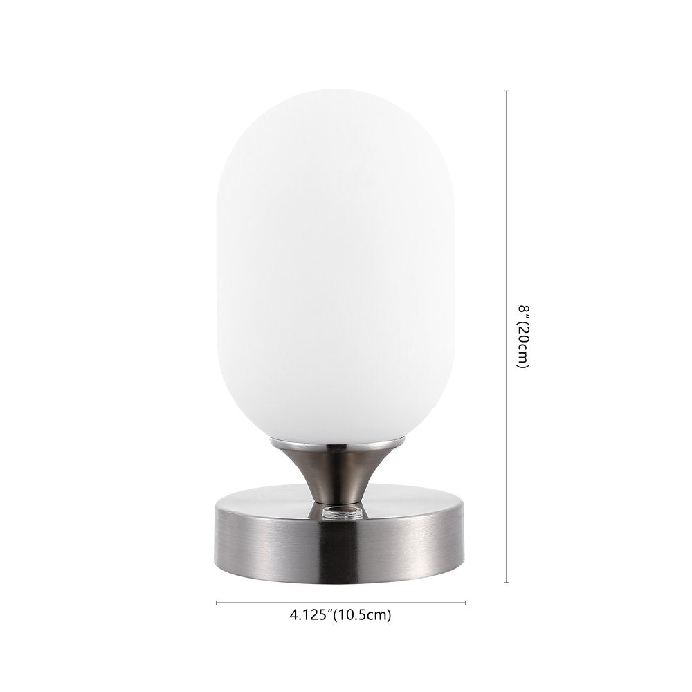 8" Nickel Novelty USB Table Lamp