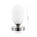 8" Nickel Novelty USB Table Lamp
