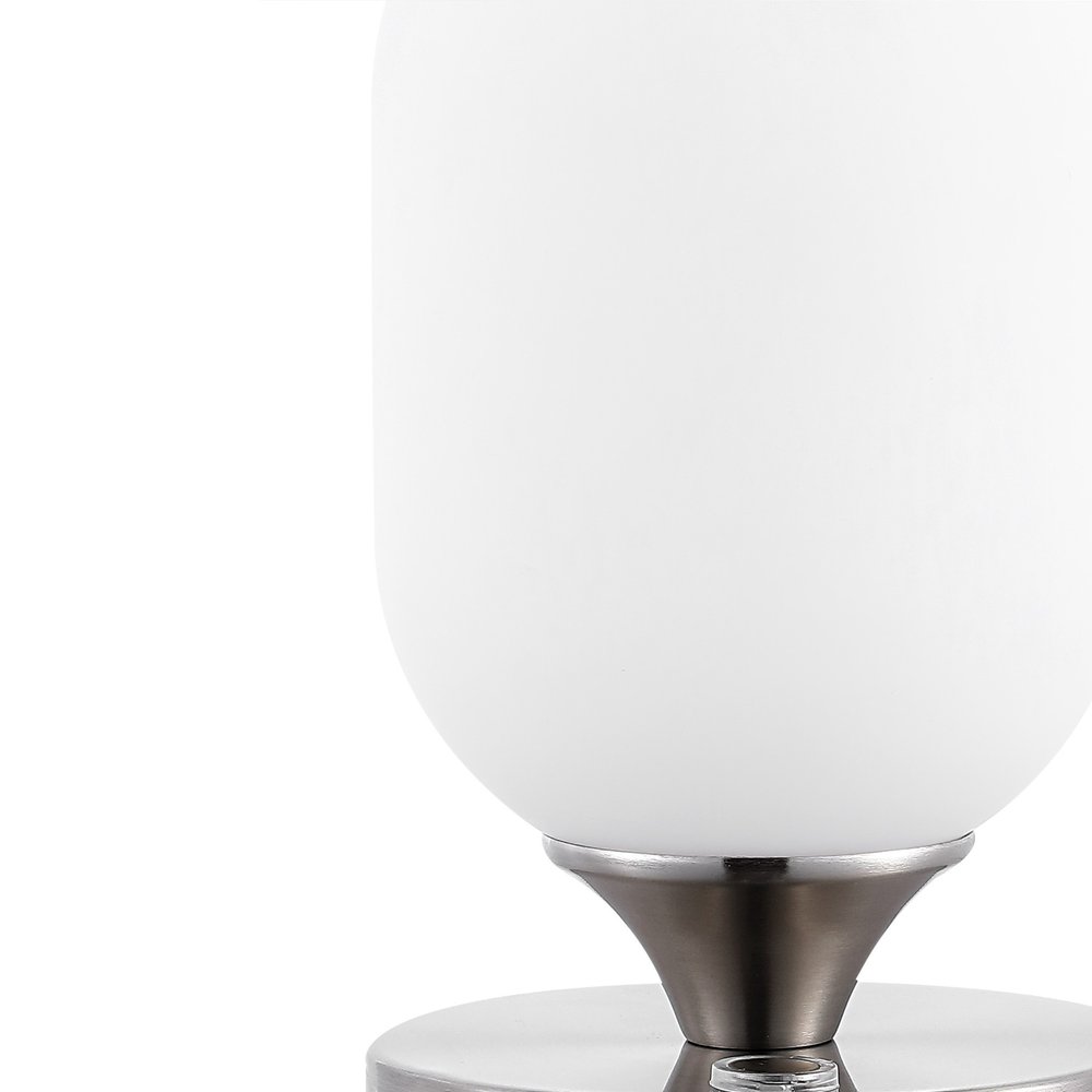 8" Nickel Novelty USB Table Lamp
