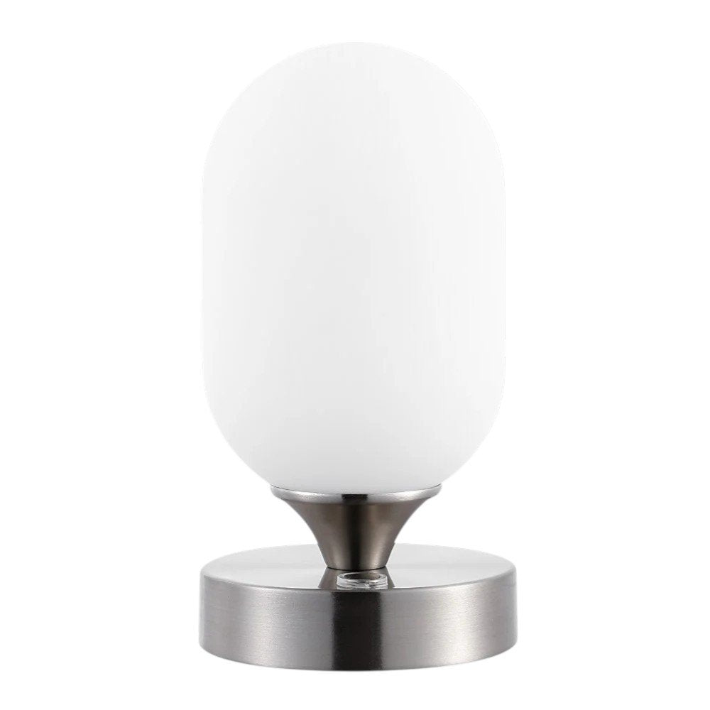8" Nickel Novelty USB Table Lamp