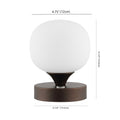 6" Antiqued Bronze Novelty USB Table Lamp With Globe Shade