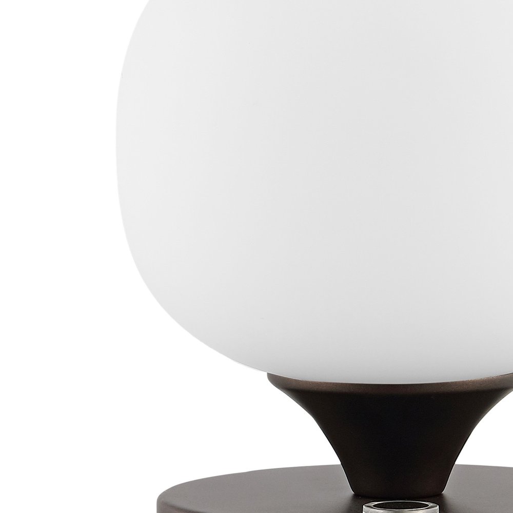 6" Antiqued Bronze Novelty USB Table Lamp With Globe Shade