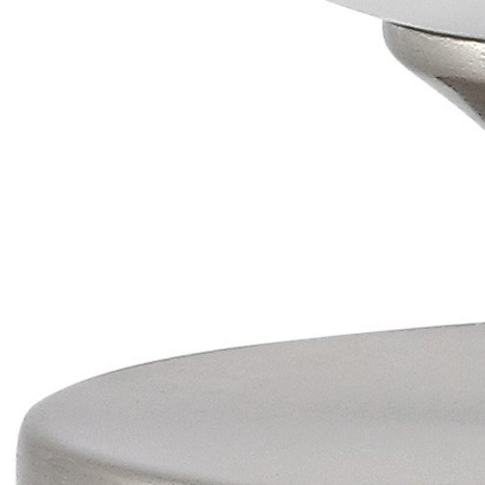 6" Nickel Novelty USB Table Lamp With Globe Shade