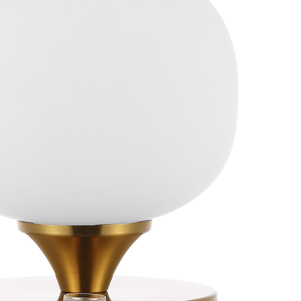 6" Gold Novelty USB Table Lamp With Globe Shade