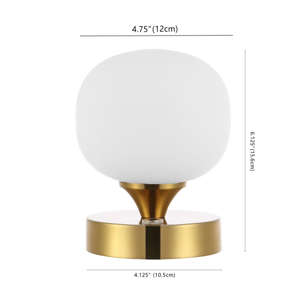 6" Gold Novelty USB Table Lamp With Globe Shade