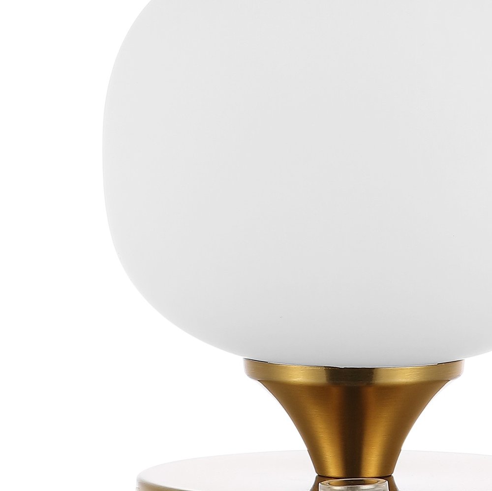 6" Gold Novelty USB Table Lamp With Globe Shade