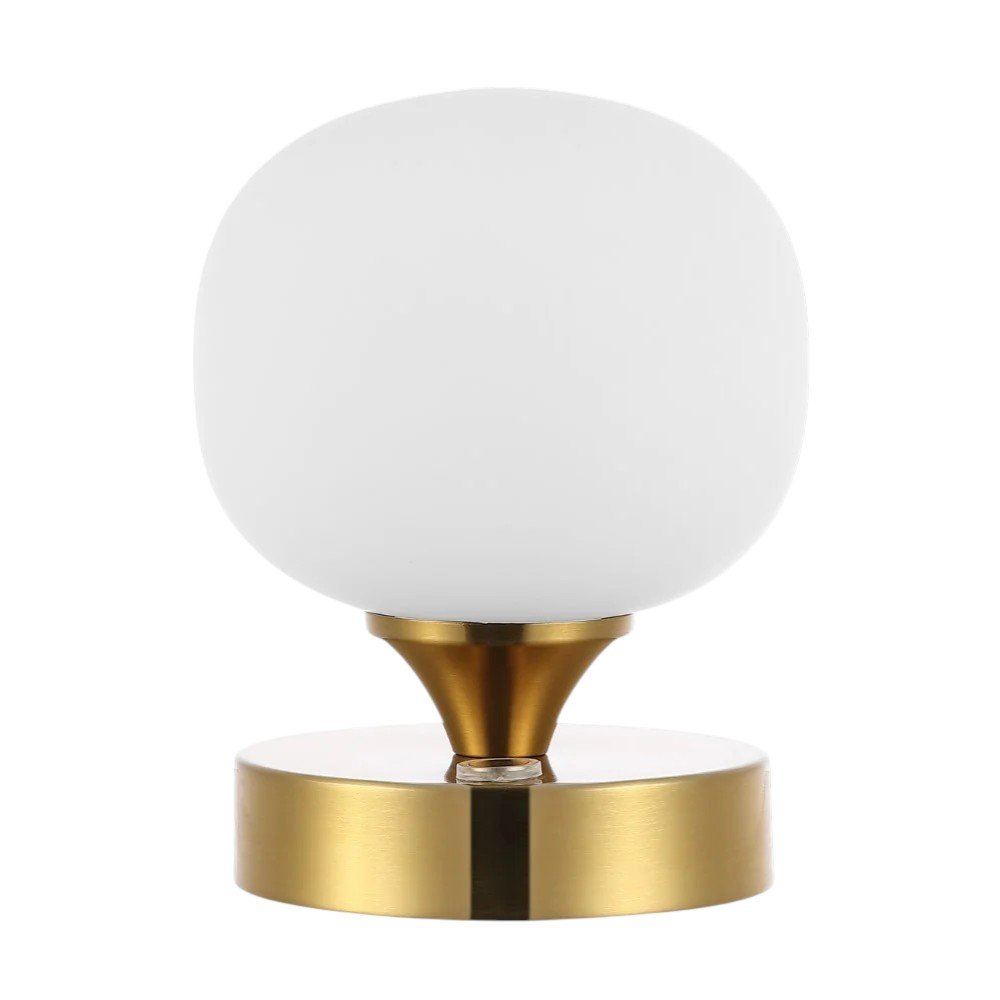 6" Gold Novelty USB Table Lamp With Globe Shade