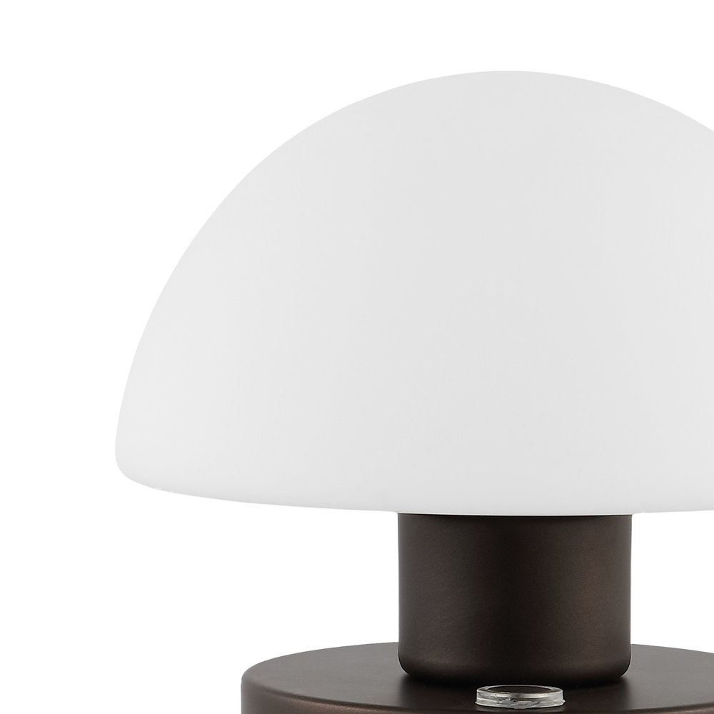 6" Antiqued Bronze Novelty USB Table Lamp With Dome Shade
