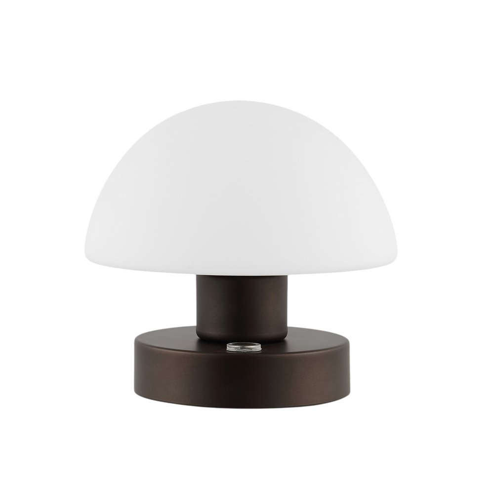 6" Antiqued Bronze Novelty USB Table Lamp With Dome Shade