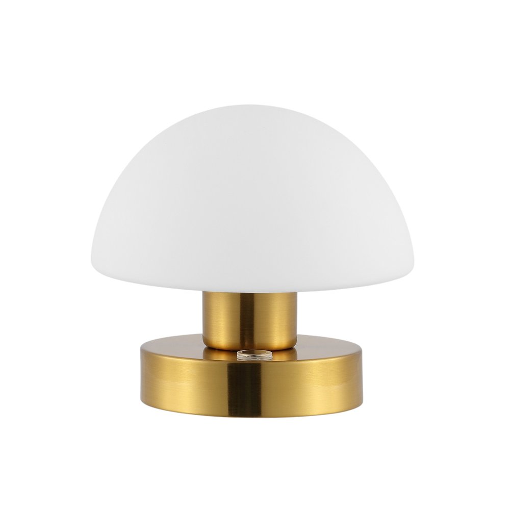 6" Gold Novelty USB Table Lamp With Dome Shade