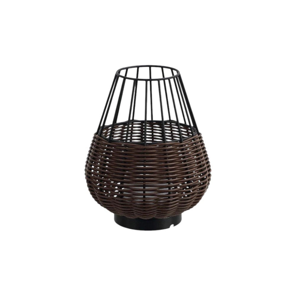 Set of Two 10" Black Round USB Table Lamps With Globe Shades