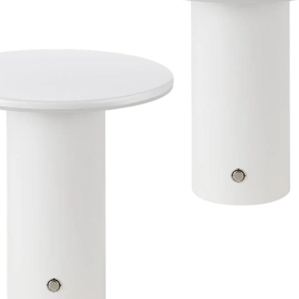 Set of Two 8" Clear USB Table Lamps