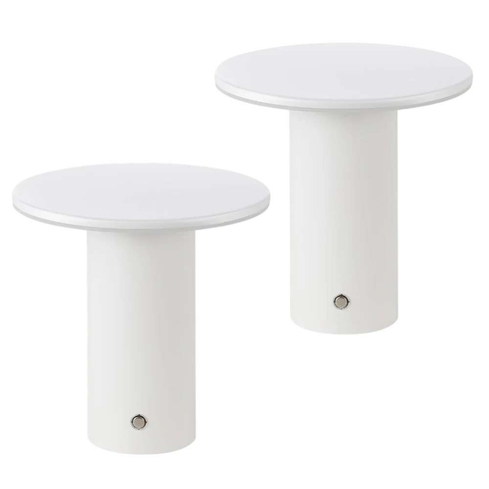 Set of Two 8" Clear USB Table Lamps