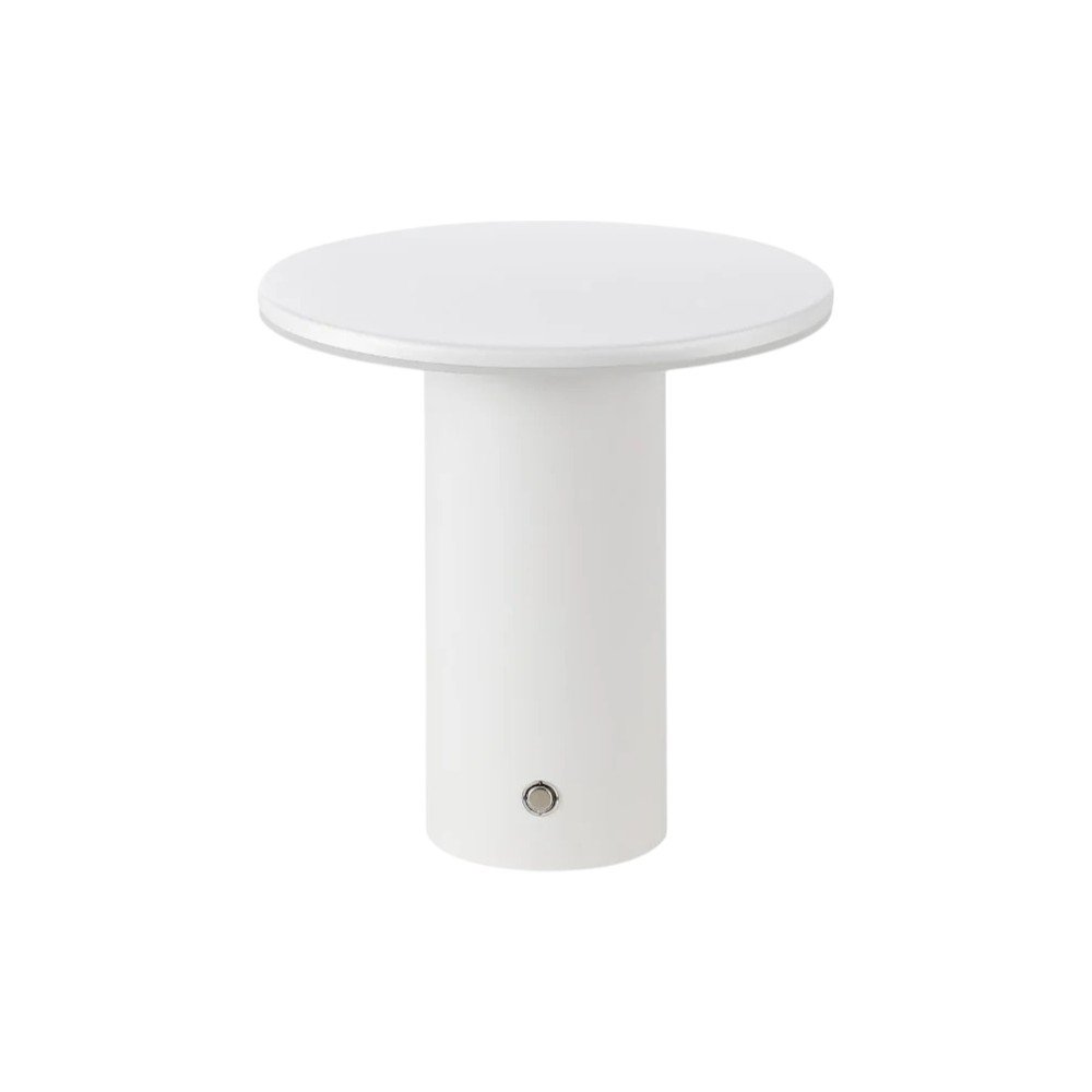 Set of Two 8" Clear USB Table Lamps on a white background