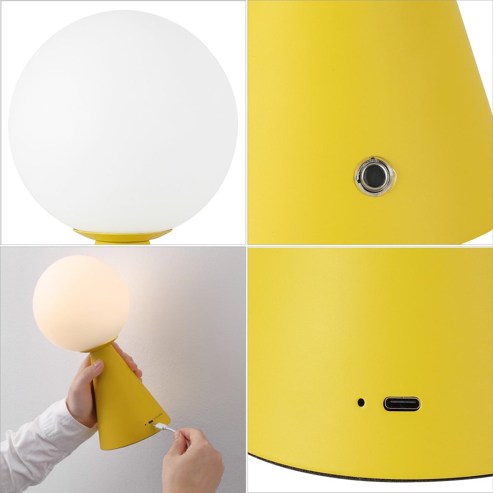 Set of Two 12" Clear Lighthouse USB Table Lamps