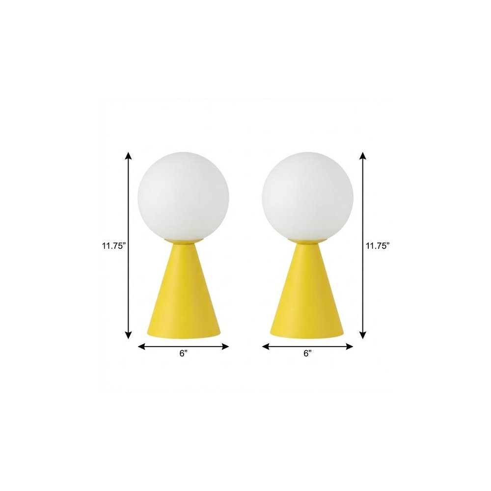 Set of Two 12" Clear Lighthouse USB Table Lamps