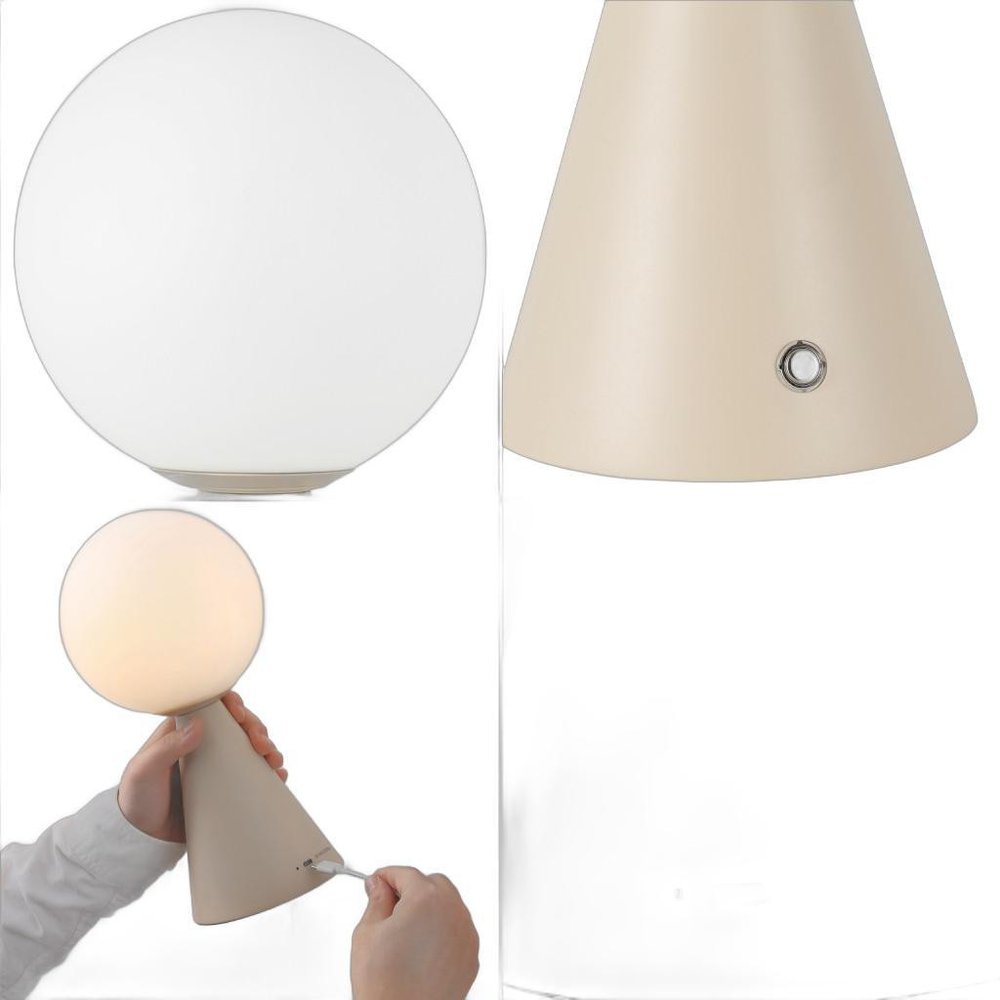 Set of Two 12" Clear Lighthouse USB Table Lamps