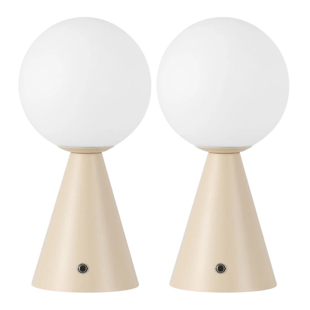 Set of Two 12" Clear Lighthouse USB Table Lamps