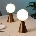 Set of Two 12" Clear Lighthouse USB Table Lamps
