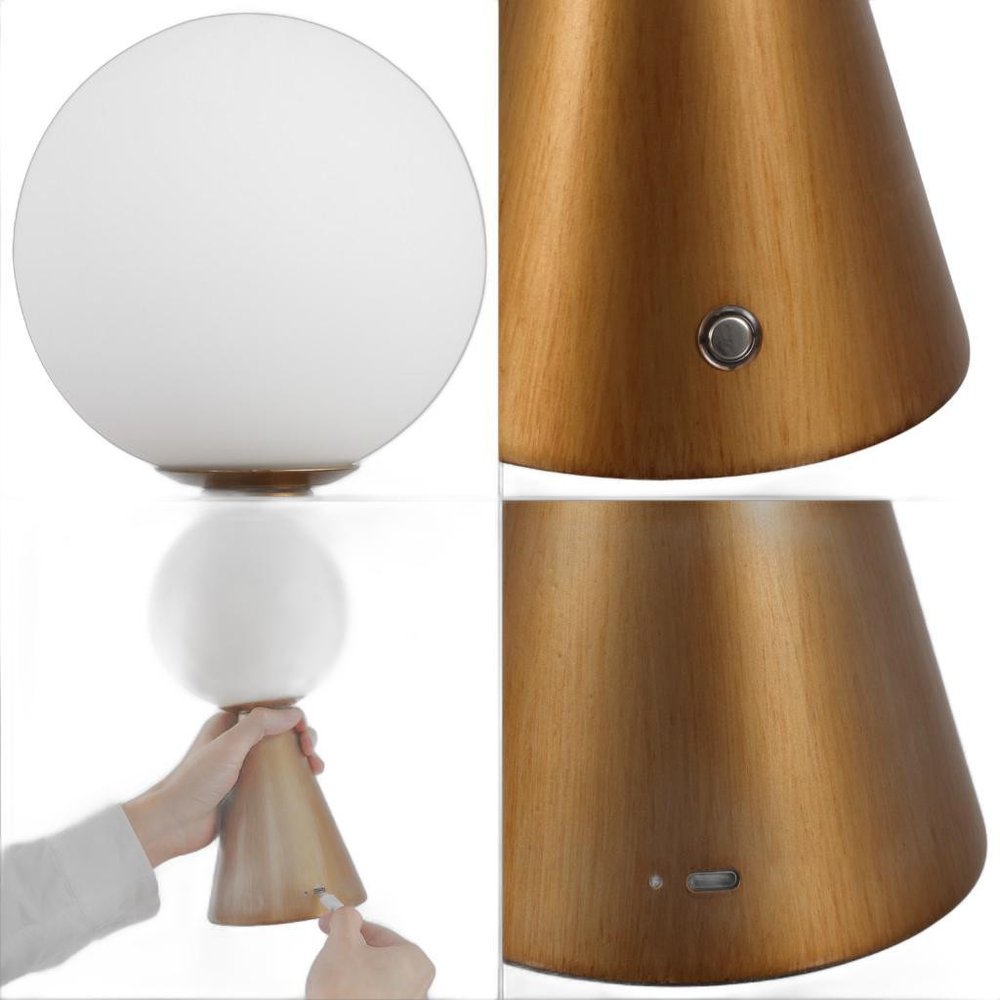 Set of Two 12" Clear Lighthouse USB Table Lamps
