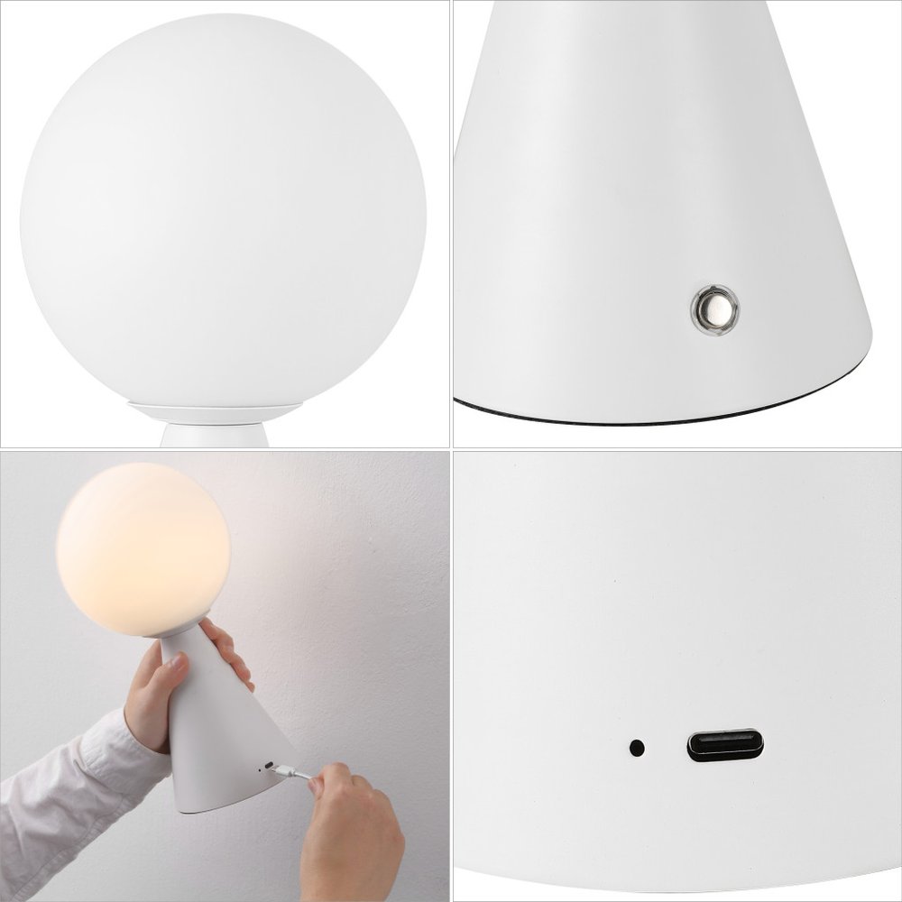 Set of Two 12" Clear Lighthouse USB Table Lamps
