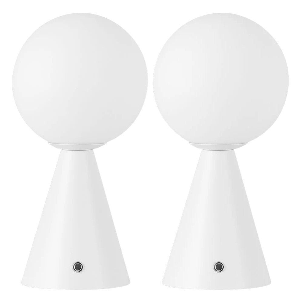 Set of Two 12" Clear Lighthouse USB Table Lamps