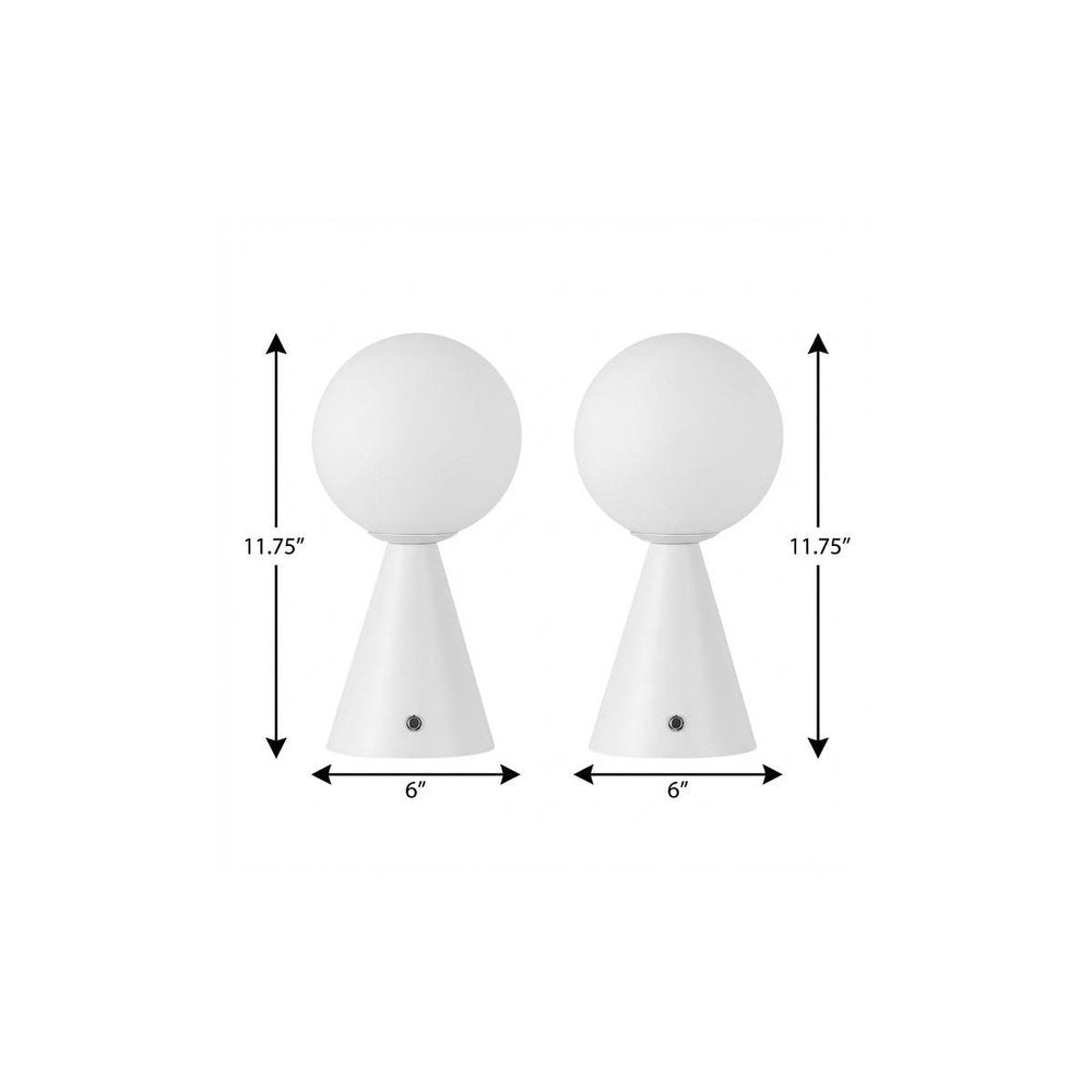 Set of Two 12" Clear Lighthouse USB Table Lamps