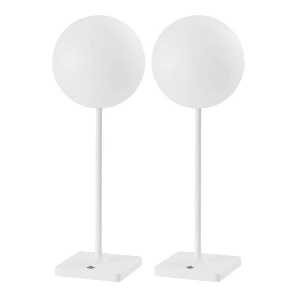 Set of Two 18" White USB Table Lamps