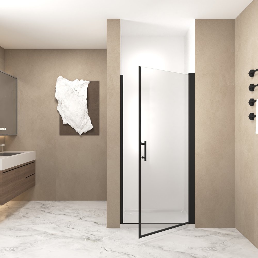 72" X 28" Aluminum and Tempered Glass Shower Door