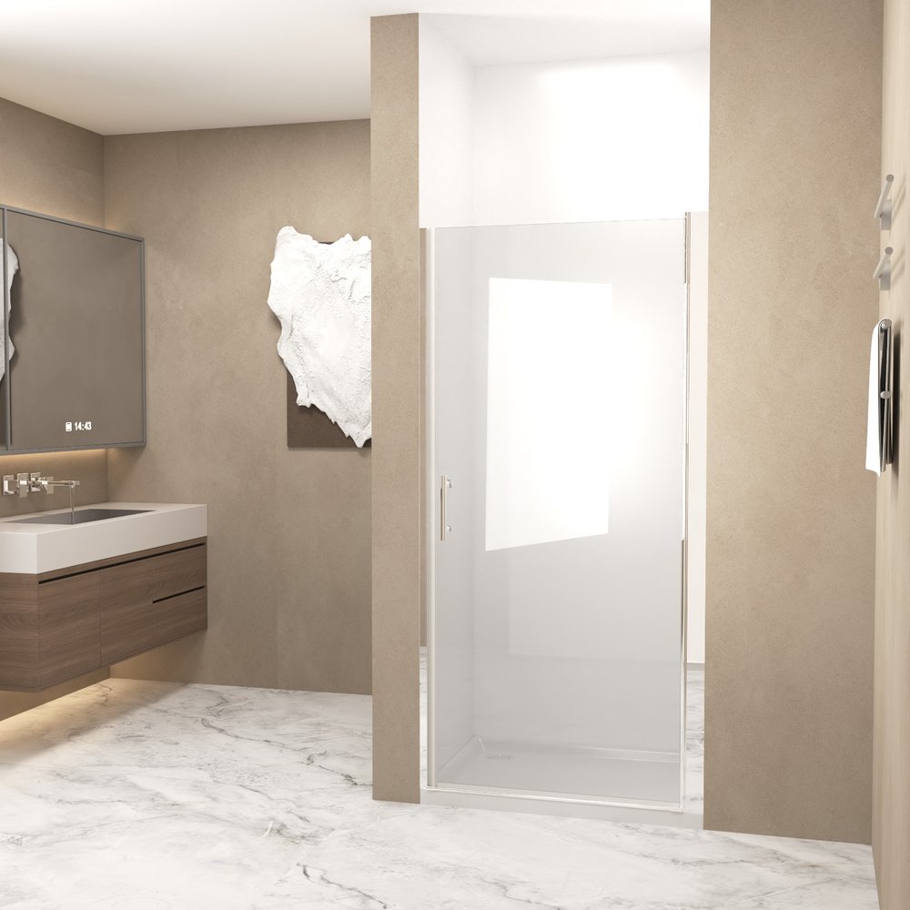 72" X 32" Aluminum and Tempered Glass Shower Door