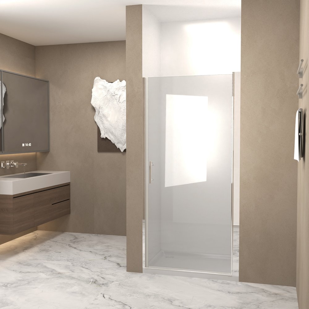 72" X 24" Aluminum and Tempered Glass Shower Door