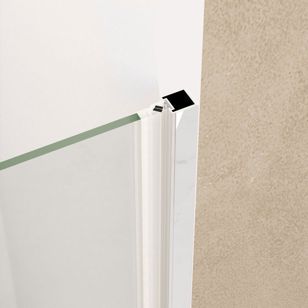 73" X 34" Aluminum and Tempered Glass Shower Door