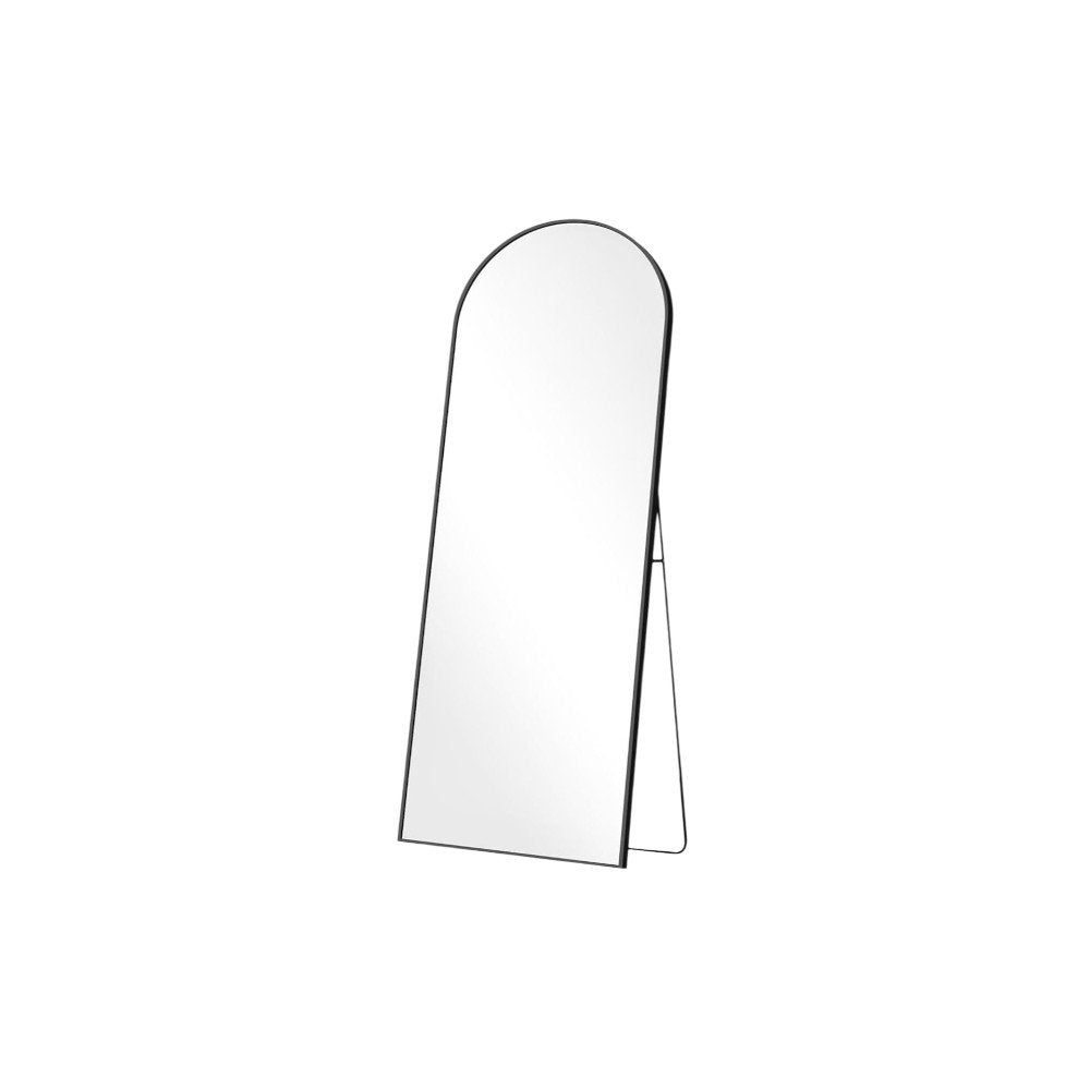 70" Black Metal Arch Wall Mounted Leaning Or Freestanding Framed Full Length Mirror