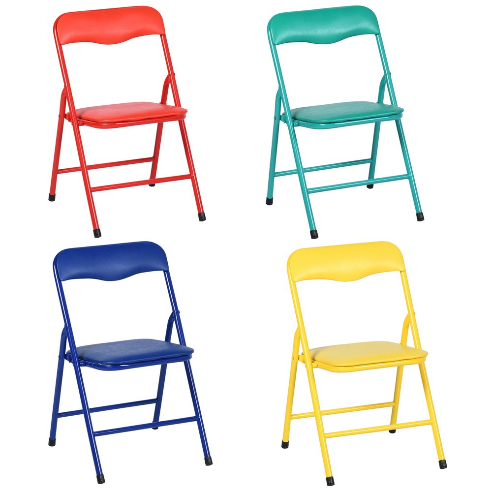 Blue PVC Veneer and Steel Square Furniture Set on a white background